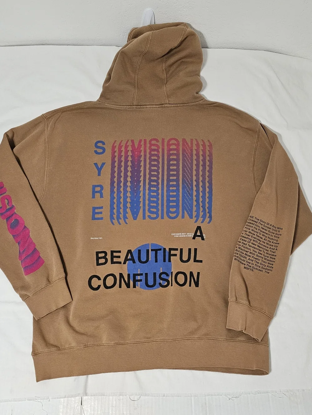 Jaden Smith SYRE Beautiful Confusion Hoodie Tan Pullover Merch Streetwear Unisex - Picture 6 of 9